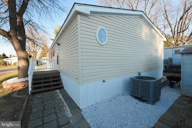 view of property exterior featuring cooling unit