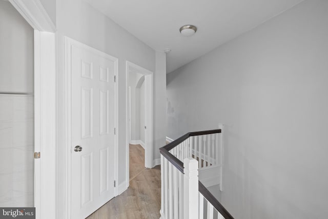 hallway featuring light hardwood / wood-style flooring