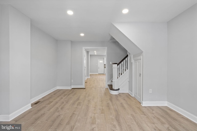 interior space with light wood-type flooring