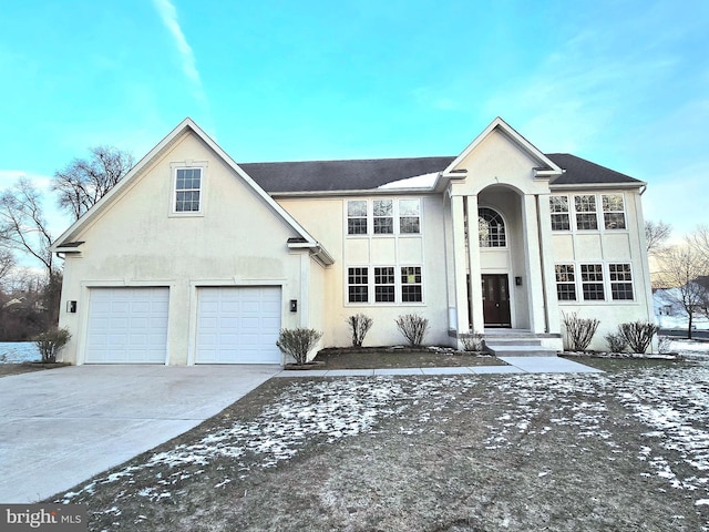 view of front of home featuring a garage