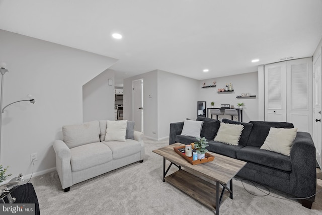 view of carpeted living room