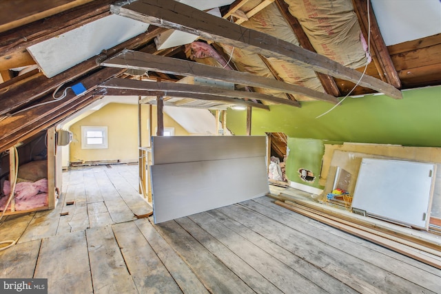 view of attic