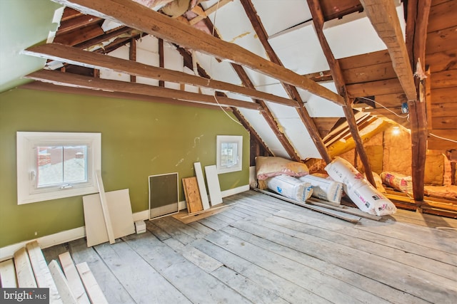 view of attic