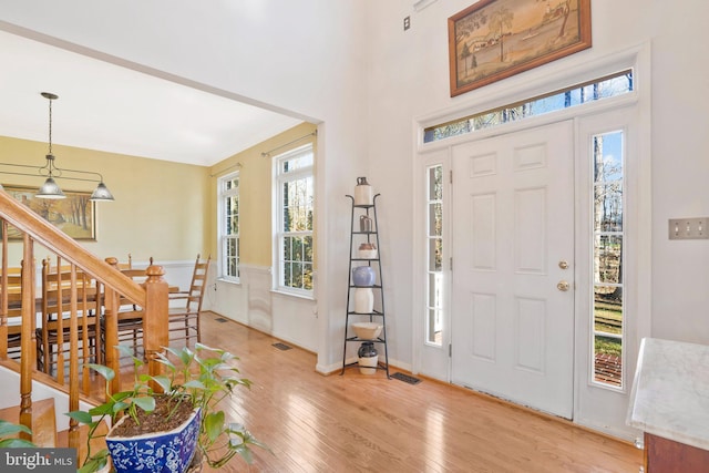 entryway featuring light hardwood / wood-style floors