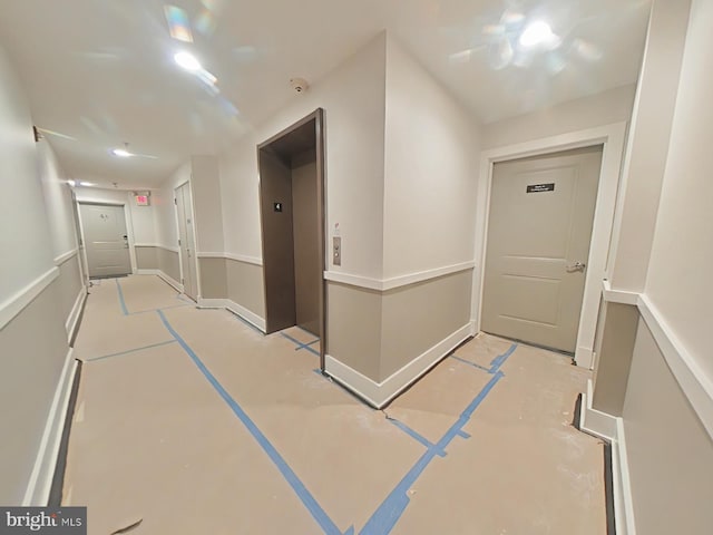 corridor with elevator