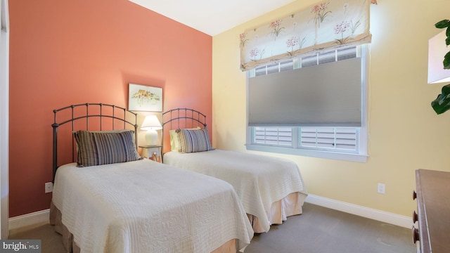 bedroom with carpet floors