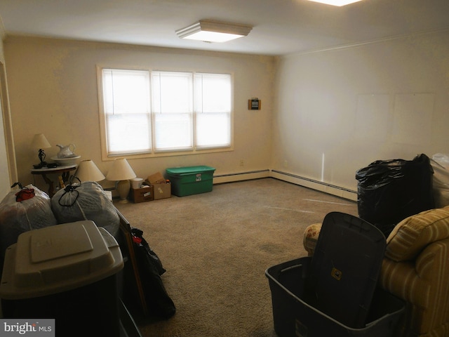 miscellaneous room with carpet flooring