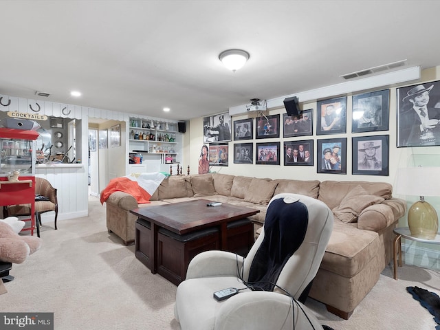 view of carpeted living room