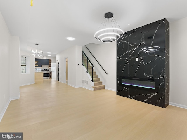 interior space with hardwood / wood-style flooring