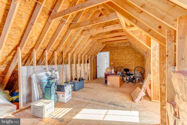 view of attic