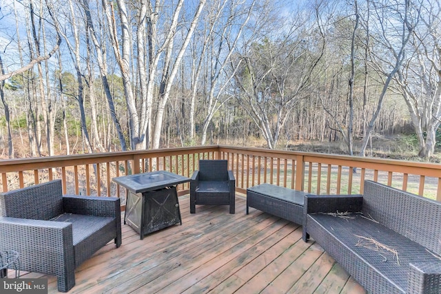 view of wooden terrace