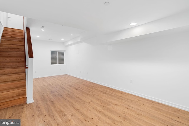 interior space featuring light hardwood / wood-style floors