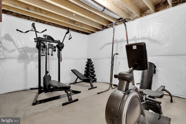 view of workout area