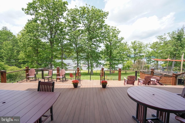 view of wooden terrace