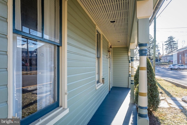 exterior space featuring covered porch