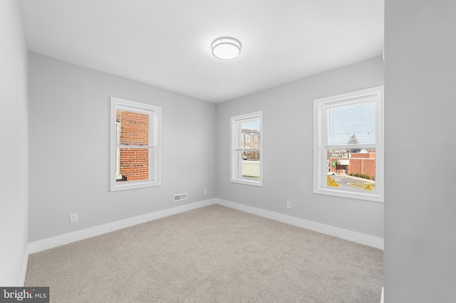 view of carpeted empty room