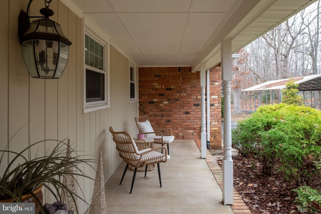 view of patio / terrace featuring a porch