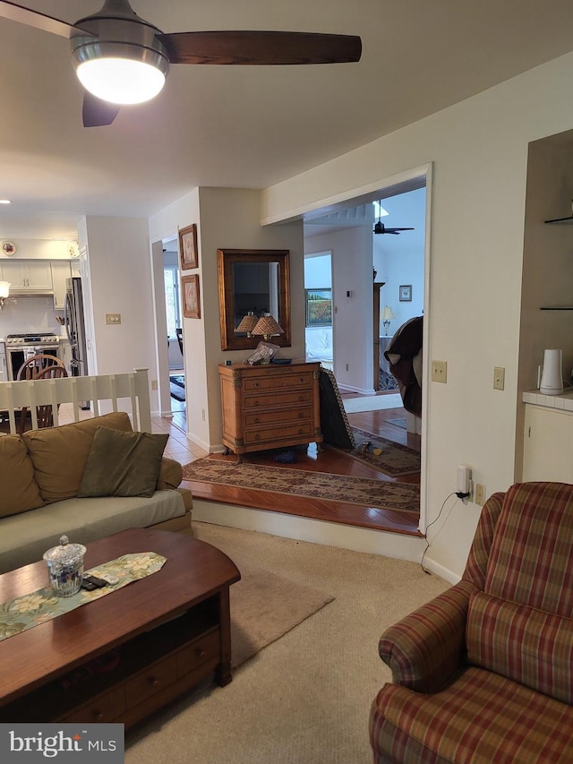 view of carpeted living room