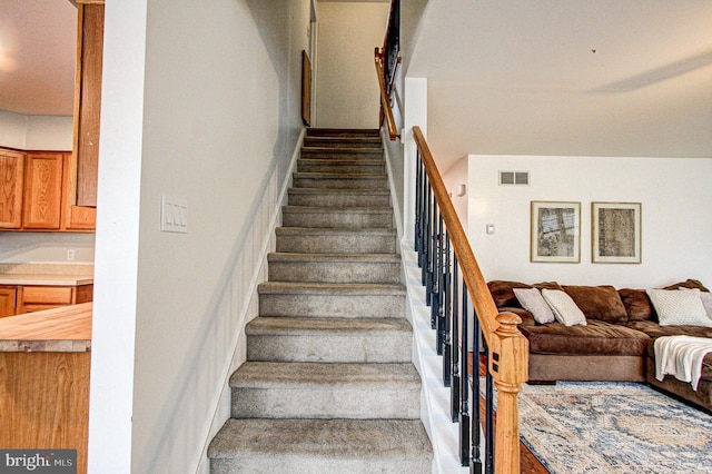 view of stairs