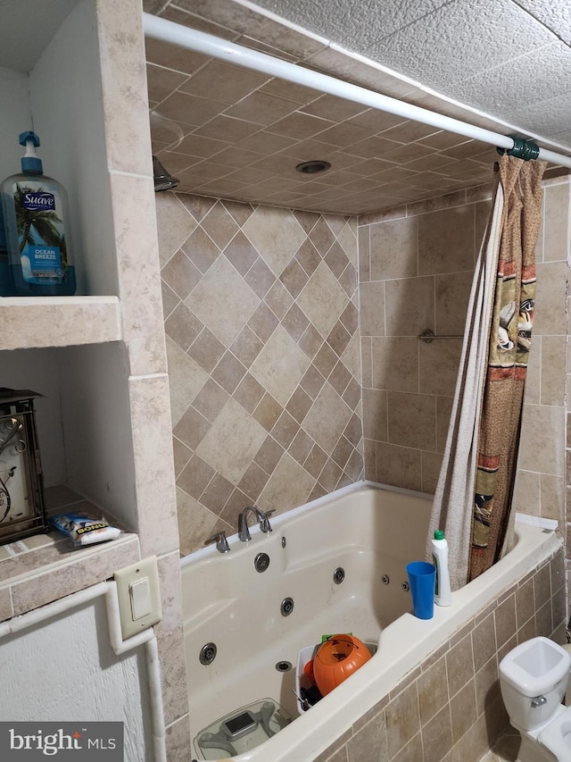 full bathroom with a combined bath / shower with jetted tub