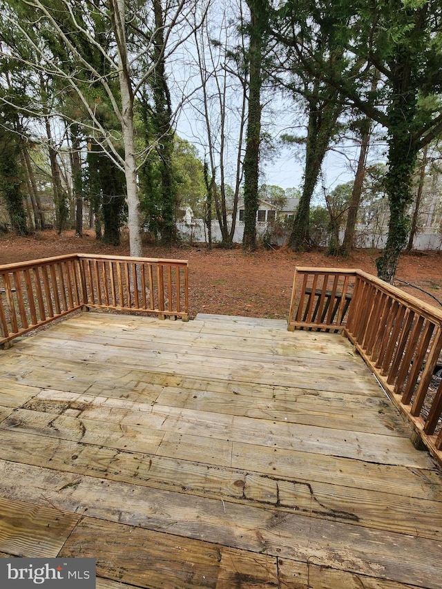 view of wooden deck