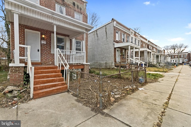 exterior space featuring covered porch