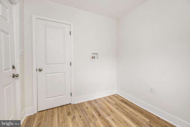 empty room featuring light wood-type flooring