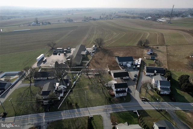 bird's eye view featuring a rural view