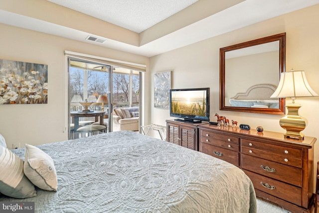 bedroom with a textured ceiling