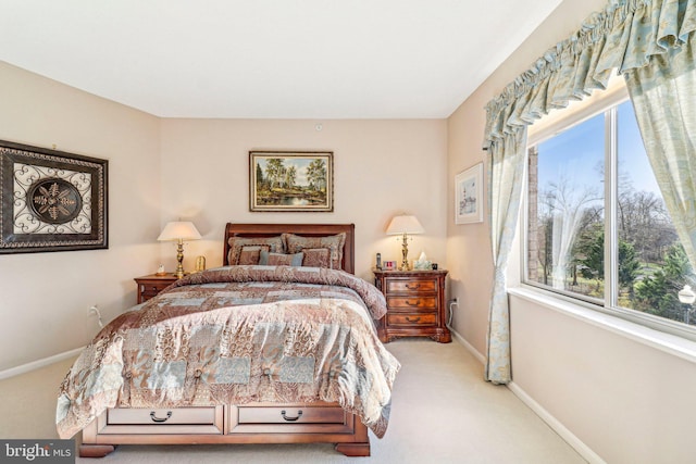 view of carpeted bedroom