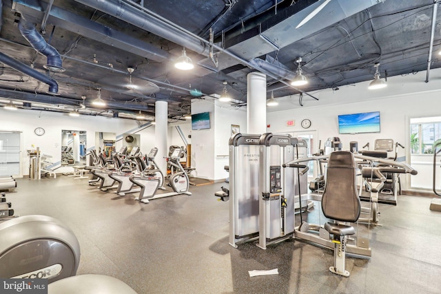 view of exercise room