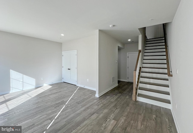 empty room featuring hardwood / wood-style floors