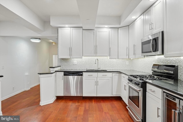 kitchen featuring white cabinetry and stainless steel appliances