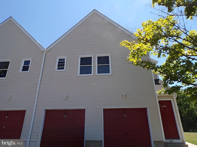 view of home's exterior featuring a garage