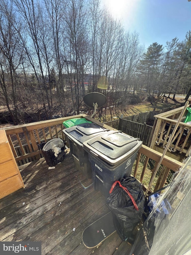 view of wooden deck