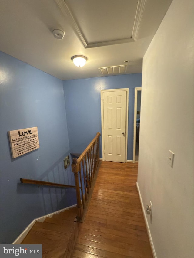 hall featuring wood-type flooring