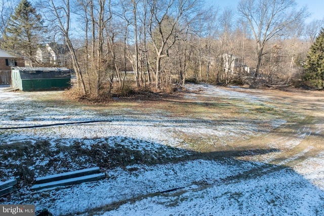 view of snowy yard