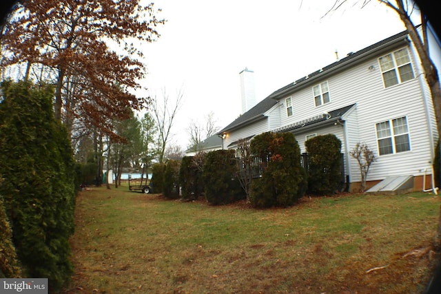 exterior space with a lawn