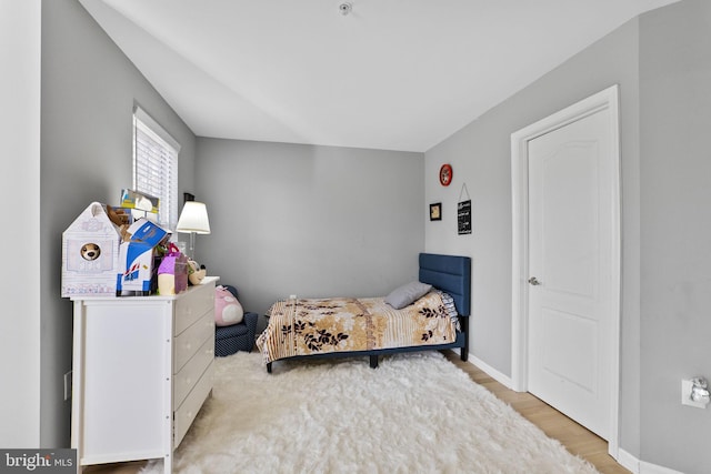 bedroom featuring light hardwood / wood-style flooring