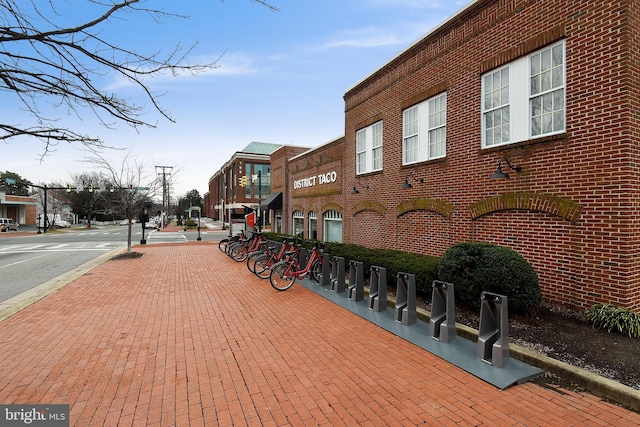 view of road featuring curbs and sidewalks