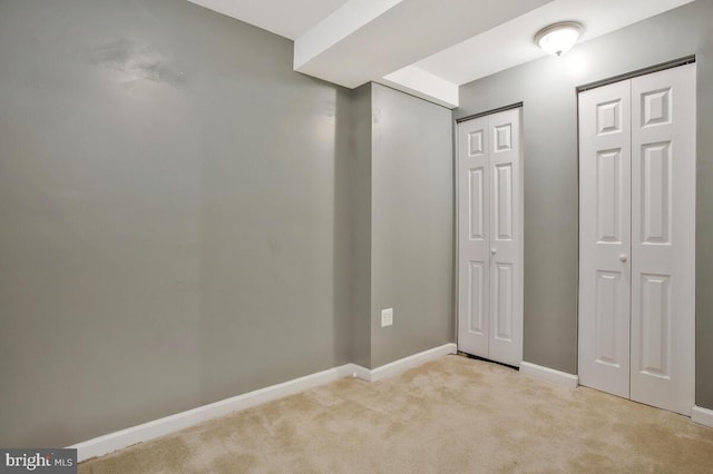 interior space with light colored carpet