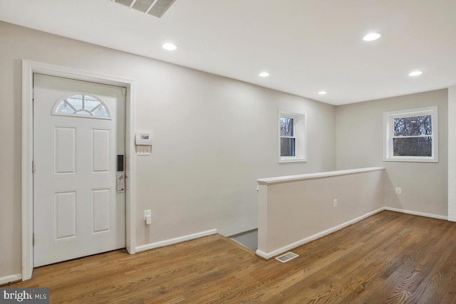 entryway featuring wood-type flooring