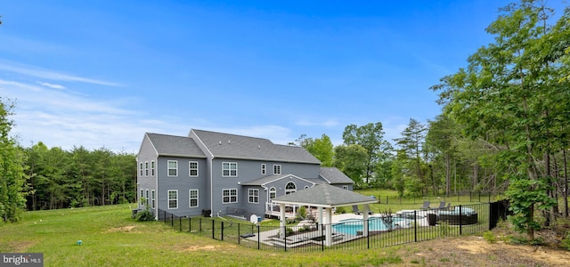 13853 Bluestone Ct, Hughesville, MD 20637 - rear view of house featuring a gazebo and a patio
