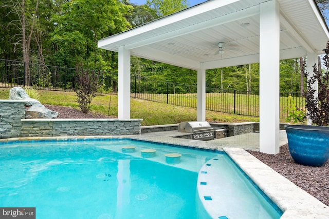 13853 Bluestone Ct, Hughesville, MD 20637 - view of pool with ceiling fan