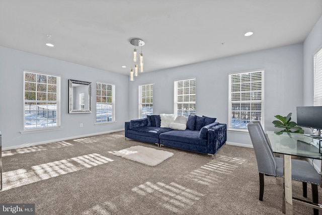 view of carpeted living room