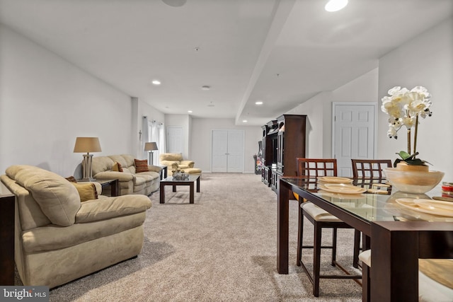 view of carpeted living room