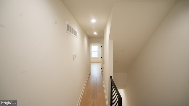 hallway featuring light hardwood / wood-style flooring