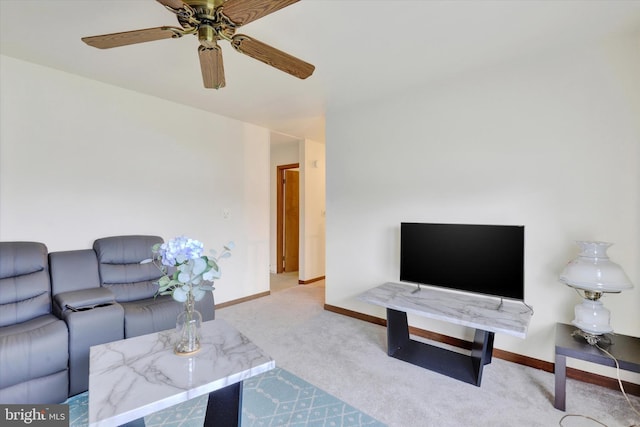 view of carpeted living room