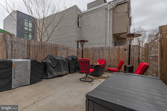 view of patio featuring area for grilling