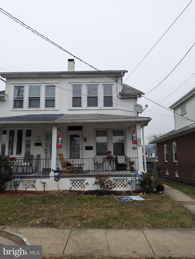 view of front facade with covered porch